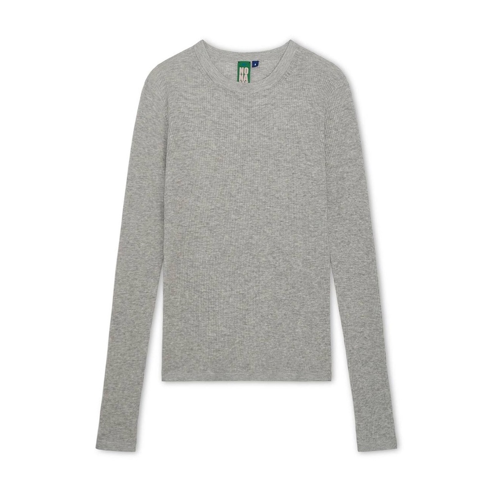 NONAME PERFECT LONG SLEEVE BREATHABLE COTTON  LONG SLEEVE FITTED CREWNECK TEE XS
